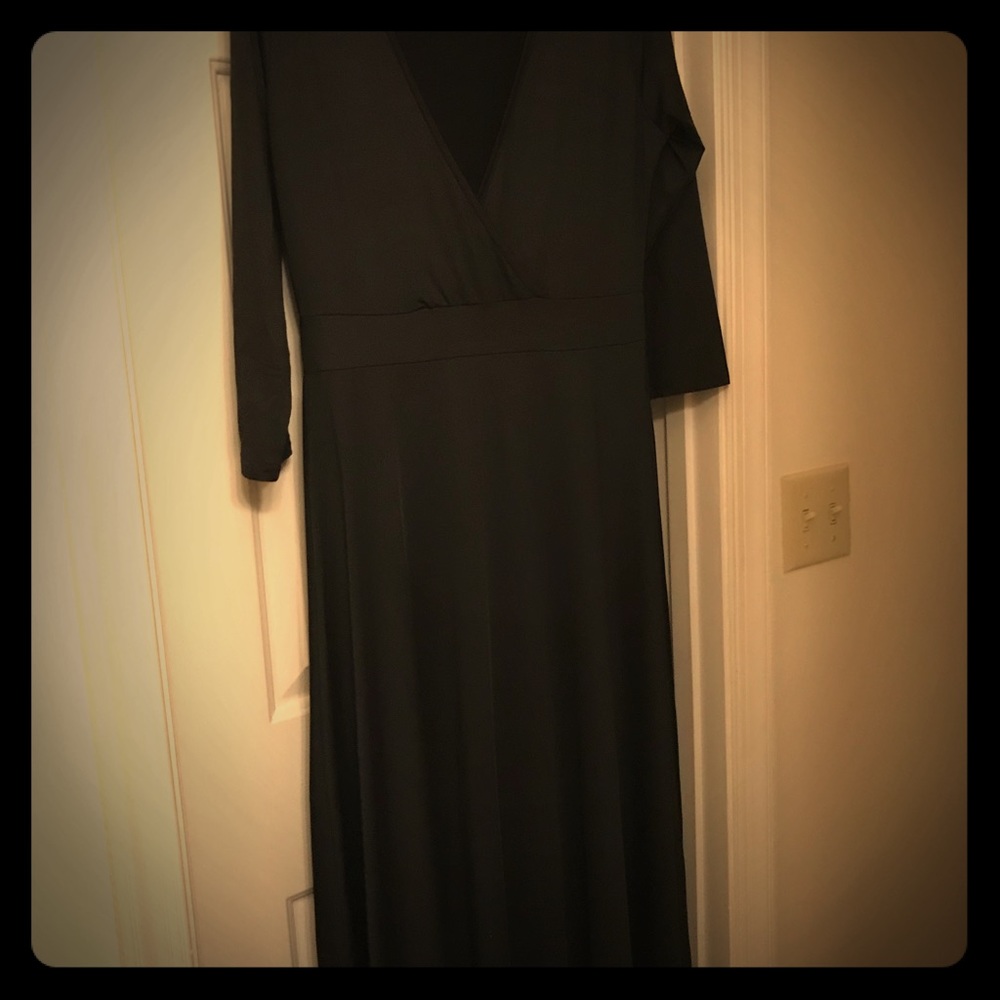 Black dress, long maxi
